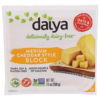 Daiya Cheese Alternatives Cheddar Block Cheeze Medium Style Vegan Dairy Free - 7.1 Ounce