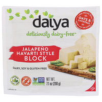 Daiya Cheese Alternatives Jalapeno Havarti Block Cheeze Style Vegan Dairy Free - 7.1 Ounce