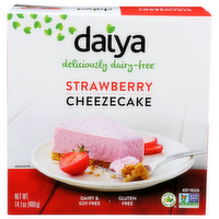 Daiya Dessert Strawberry Frozen Cheezecake Dairy Free Gluten Cheesecake Dairy-Free, Soy-Free, Gluten-Free, Vegan - 14.1 Ounce