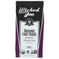 Wicked Joe Organic Coffees Ground Medium Roast Sumatra - 12 Ounce