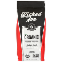 WICKED JOE ORGANIC COFFEES Dark Roast Ground Coffee French - 12 Ounce