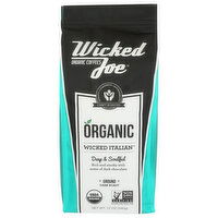 WICKED JOE ORGANIC COFFEES Dark Roast Ground Coffee Italian - 12 Ounce