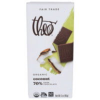 Theo Chocolate Bar Coconut - 3 Ounce - 1 Count