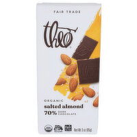 Theo Chocolate Bar Salted Almond - 3 Ounce - 1 Count