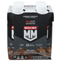 Muscle Milk Knockout Chocolate Non-Dairy Protein Shake - 11 Fluid Ounce - 4 Count