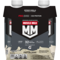 Muscle Milk  Intense Vanilla Pro Advanced Nutrition Protein Shake - 44 Fluid Ounce