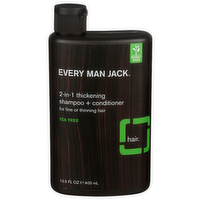 Every Man Jack 2-In-1 Thickening Shampoo + Conditioner Tea Tree - 13.5 Fluid Ounce