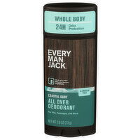 Every Man Jack Coastal Surf All Over Deodorant - 2.6 Ounce