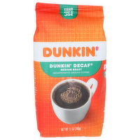 Dunkin' Medium Roast Decaf Decaffeinated Ground Coffee - 12 Ounce