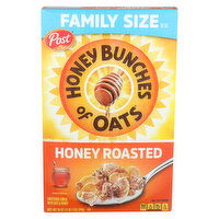 Post Honey Roasted Large Size Sweetened Cereal With Oats - 18 Ounce