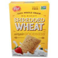Post Shredded Wheat Cereal Big Biscuit - 0.833 Ounce - 18 Count