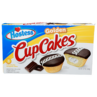 Hostess Golden Cupcakes Frosted Yellow Cake With Creamy Filling - 1.588 Ounce - 8 Count