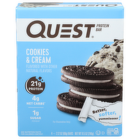 Quest Cookies & Cream Protein Bar - 2.125 Ounce - 4 Count