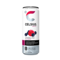 Celsius Live Fit Sparkling Energy Drink Wild Berry - 12 Fluid Ounce