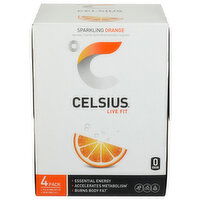 Celsius Originals Sparkling Orange Single Can - 12 Fluid Ounce - 4 Count
