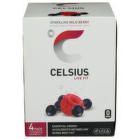 CELSIUS Originals Sparkling Wild Berry Single Can - 12 Fluid Ounce - 4 Count