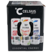 Celsius Sparkling Vibe Variety Pack Energy Drink - 12 Fluid Ounce - 12 Count