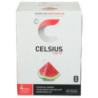 Celsius Originals Sparkling Watermelon Single Can - 12 Fluid Ounce - 4 Count