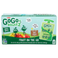 Gogo Squeez Apple Applesauce Pouches - 3.2 Ounce - 12 Count