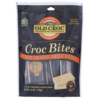 OLD CROC Cheese Sharp Bites Retail Bag - 8 Count