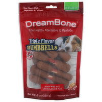 DreamBone Dog Chews, With Chicken & Vegetables, Triple Flavor, Dumbbells - 0.98 Ounce - 10 Count