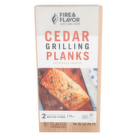 Fire & Flavor Cedar Grilling Planks - 2 Count