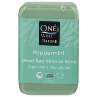 One With Nature Peppermint Dead Sea Mineral Soap - 7 Ounce