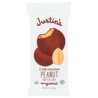 Justin's Peanut Butter Cups Milk Chocolate - 0.7 Ounce - 2 Count