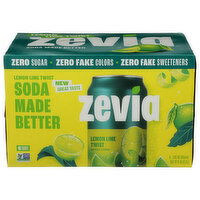 Zevia Zero Sugar Lemon Lime Twist Soda - 12 Fluid Ounce - 6 Count