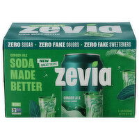 Zevia Zero Sugar Ginger Ale Soda - 12 Fluid Ounce - 6 Count