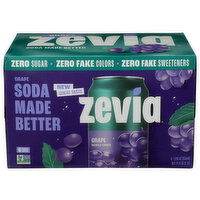 Zevia Zero Sugar Grape Soda - 12 Fluid Ounce - 6 Count