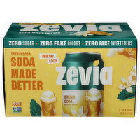 Zevia Zero Sugar Cream Soda - 12 Fluid Ounce - 6 Count