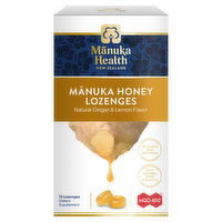 Manuka Health New Zealand Lemon & Ginger Lozenges Mgo 400+ Honey Ginger & Lemon - 15 Count