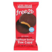 Free2b Dark Chocolate Sunbutter Sun Cups 2 Cup - 0.7 Ounce - 2 Count