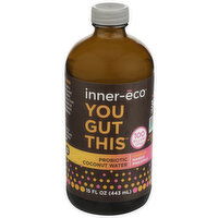 INNER-ĒCO Mango Pineapple Sparkling Probiotic Coconut Water - 15 Fluid Ounce