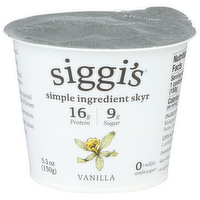 Siggi's Vanilla Simple Ingredient Skyr - 5.3 Ounce