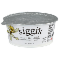 Siggi's Vanilla Strained Whole Milk Yogurt - 4.4 Ounce