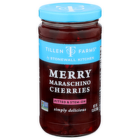 Tillen Farms Pitted & Stem-on Merry Maraschino Cherries - 13.5 Ounce