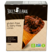 Jolly Llama Caramel Chocolate Chip Cones - 4.75 Fluid Ounce - 3 Count