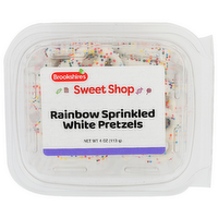 Brookshire's Sweet Shop Rainbow Sprinkled White Pretzels - 4 Ounce