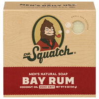 Dr. Squatch Soap, Men's Natural, Zero Grit, Bay Rum