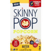 Skinny Pop Popcorn, Butter Flavor - 3 Each 