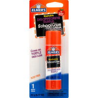 Elmers School Glue Stick, Disappearing Purple, Washable - 1 Each 