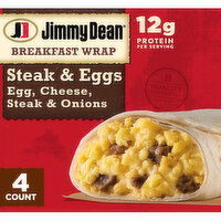 Jimmy Dean Jimmy Dean Frozen Steak & Eggs Breakfast Wraps, 4 ct - 17 Ounce