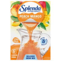 Splenda Drink Mix, Zero Sugar, Peach Mango, Liquid Pods