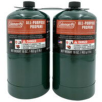 Worthington Cylinders 16oz Propane Camping Cylinder 2-Pack - 16 Ounce 