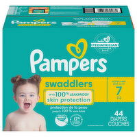 Pampers Diapers, 7 (41+ lb), Super Pack - 44 Each 