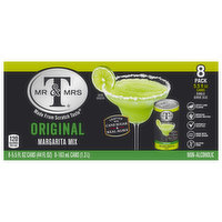 Mr & Mrs T Margarita Mix, Original, Zesty Lime Flavor, Non-Alcoholic - 8 Each 