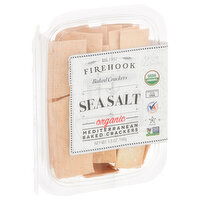 Firehook Baked Crackers, Organic, Mediterranean, Sea Salt - 5.5 Ounce 