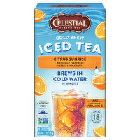 Celestial Seasonings Iced Tea, Cold Brew, Citrus Sunrise, Tea Bags - 18 Each